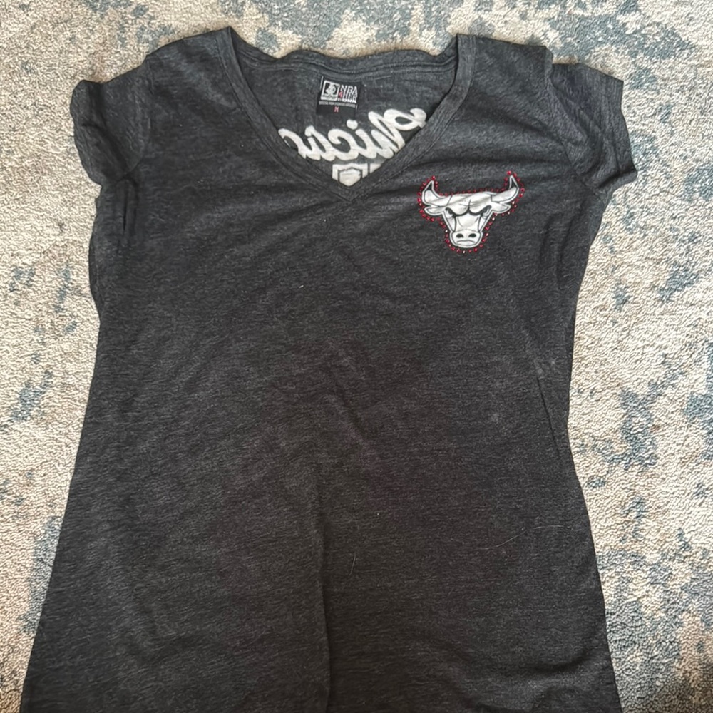 Charcoal Kids Tee with Bull Design